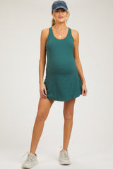 Green Tennis Racerback Maternity Romper Dress
