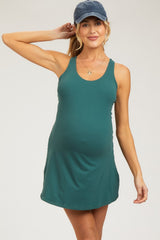 Green Tennis Racerback Maternity Romper Dress