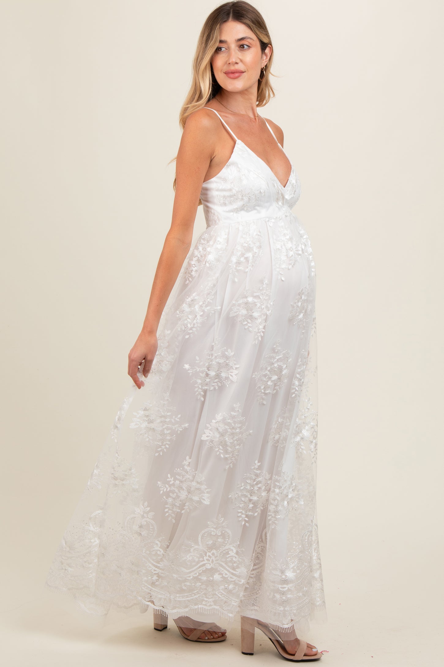Backless Dress Plus Size White Maternity Maxi Dress A-line Backless Lace Maxi Maternity Dress Baby Backless Dress Plus Size White Maternity Maxi Dress A-line Backless Lace Maxi Maternity Dress Baby