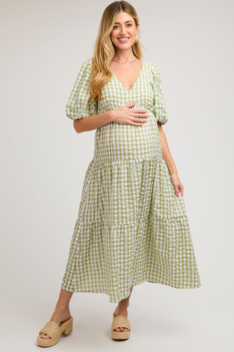Mothercare Lilac Gingham Tiered Dress