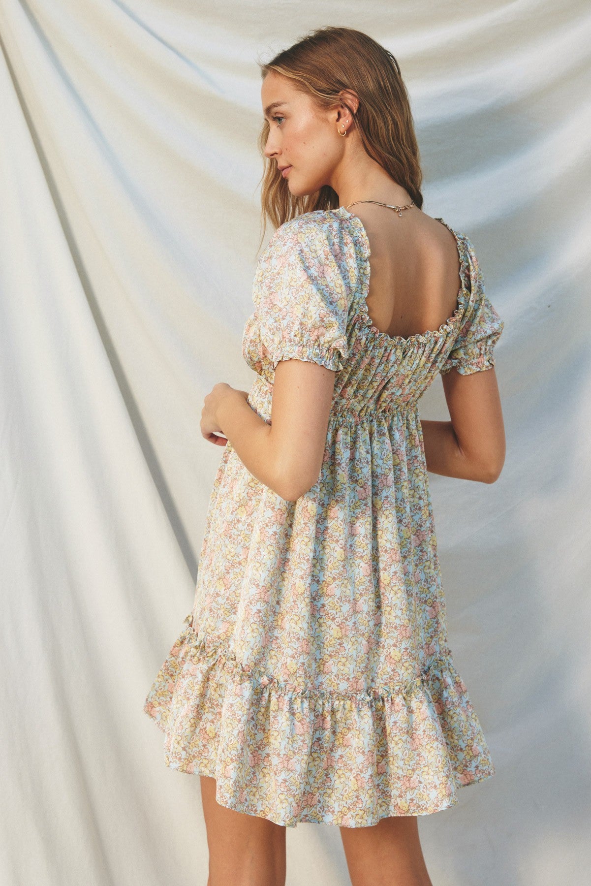 blue floral babydoll dress All In A Dream Blue Floral Babydoll Dress Shop the Mint