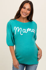 Teal Mama Maternity Sweater Top