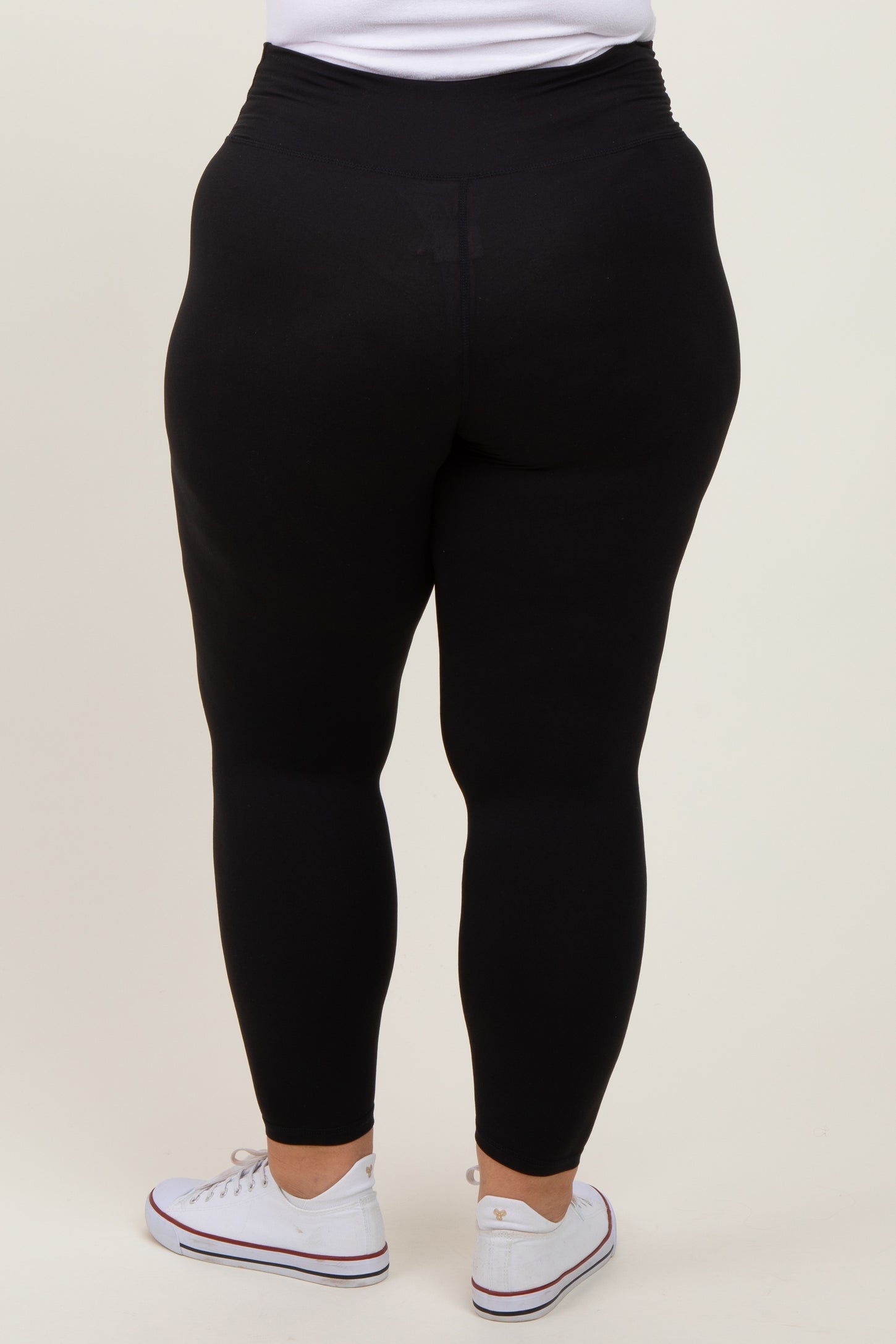 Black Crossover Plus Leggings