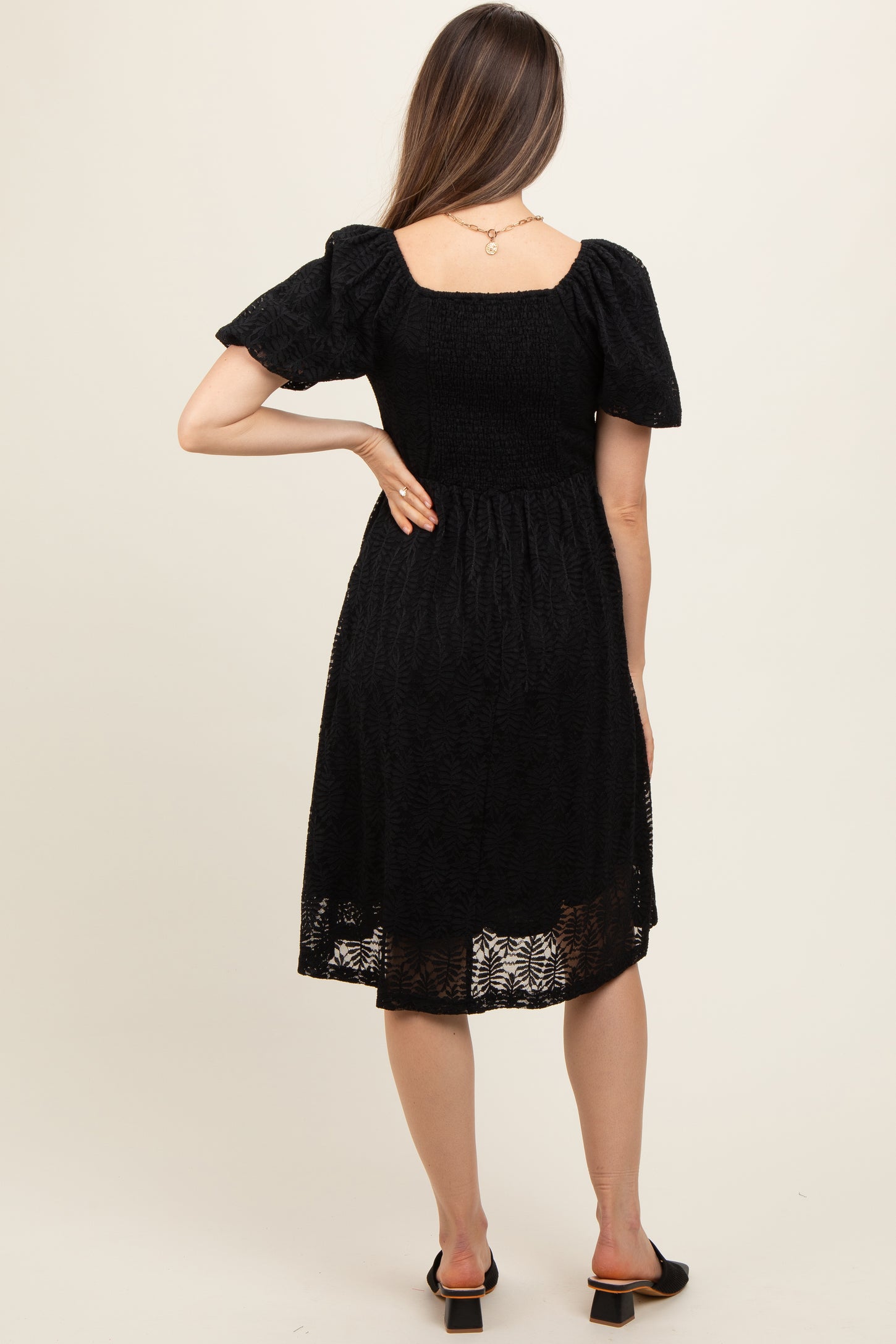black knee length maternity dress Maternity Plus Size Knee Length Dresses Solid Color Short Sleeve V Neck Relaxed Fitted Fashion Nursing Dress Comfortable Breathable Lightweight