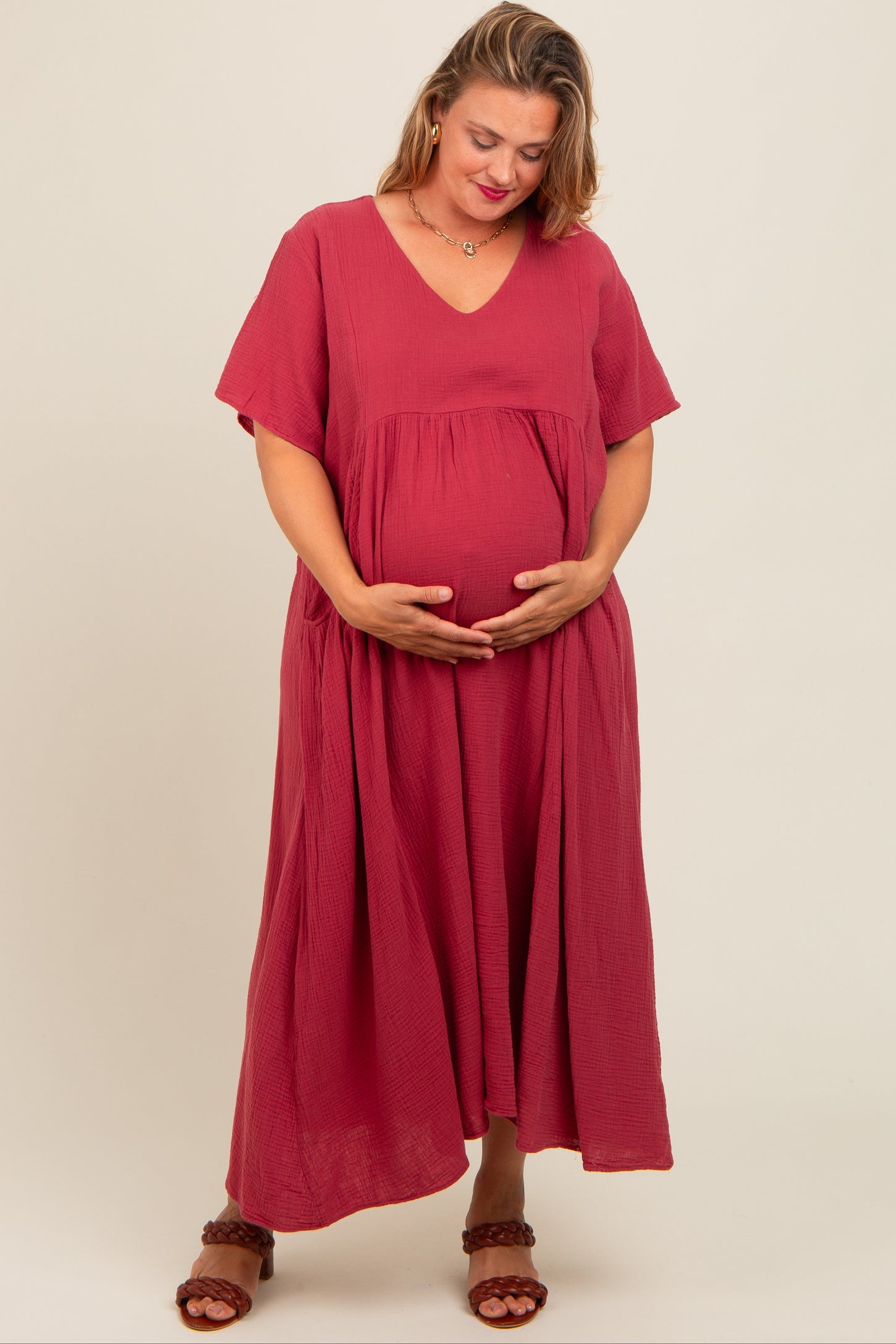 red gauze dress A Glimpse Of Love Red Gauze Dress Pink Attitude Boutique