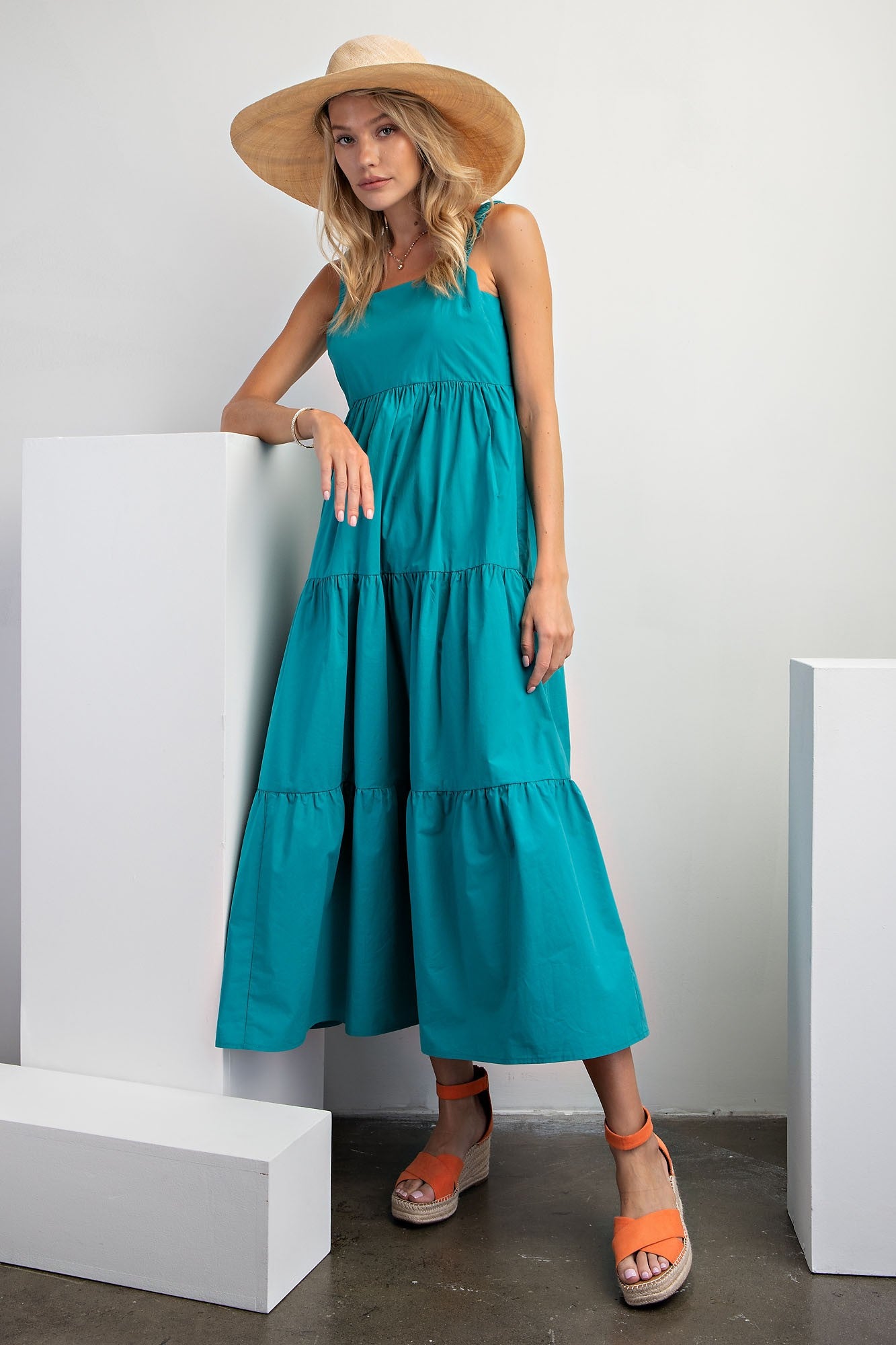 white christmas dresses Icy Touch Square Neck Cut Out Midi Dress – HAE-us main image 0