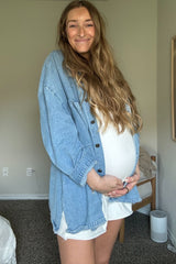 Cream Basic V-Neck Maternity Romper