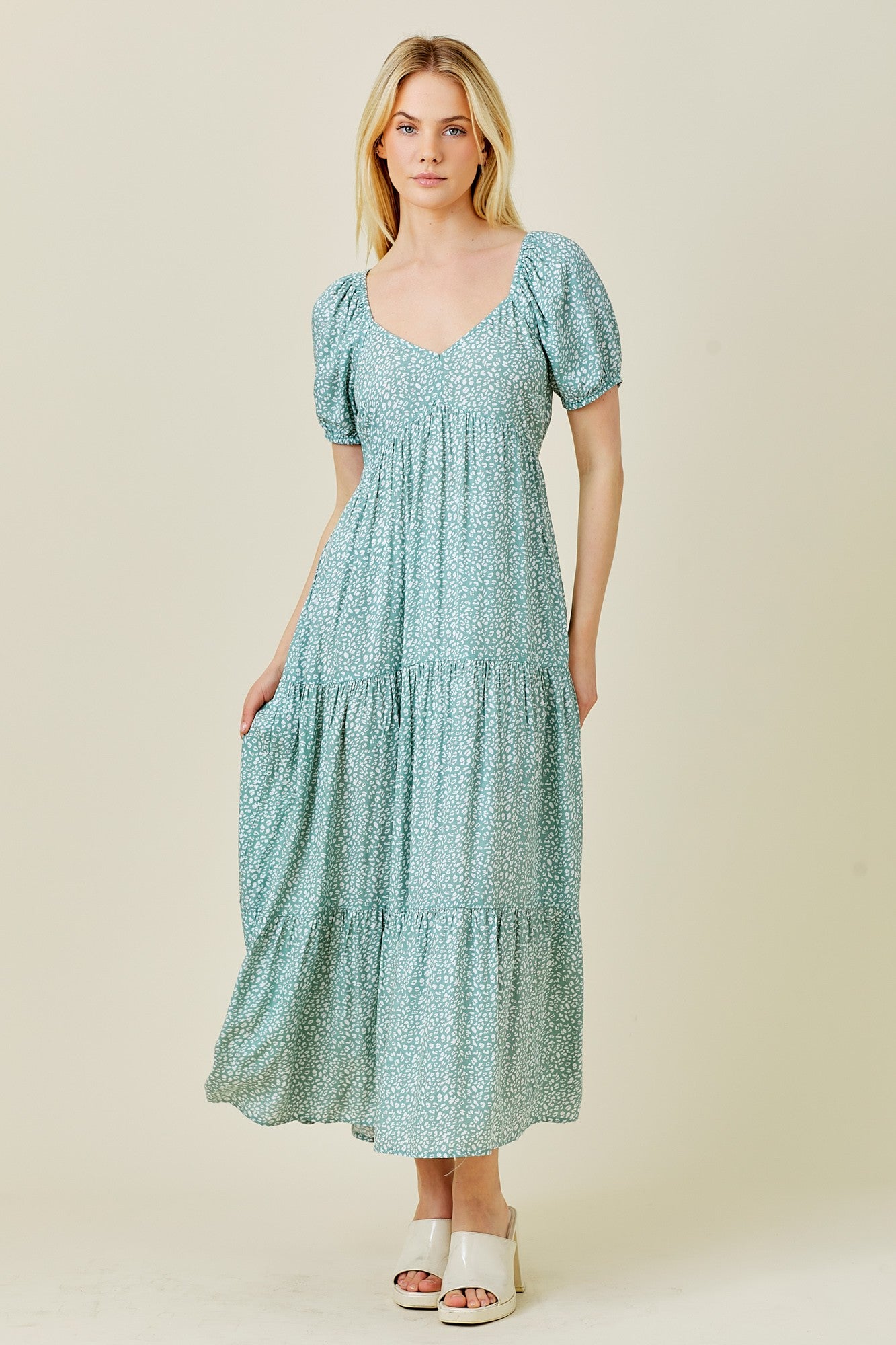 mint green leopard print dress mint velvet green leopard print dress Green Leopard Print High Neck Dress Ro&Zo