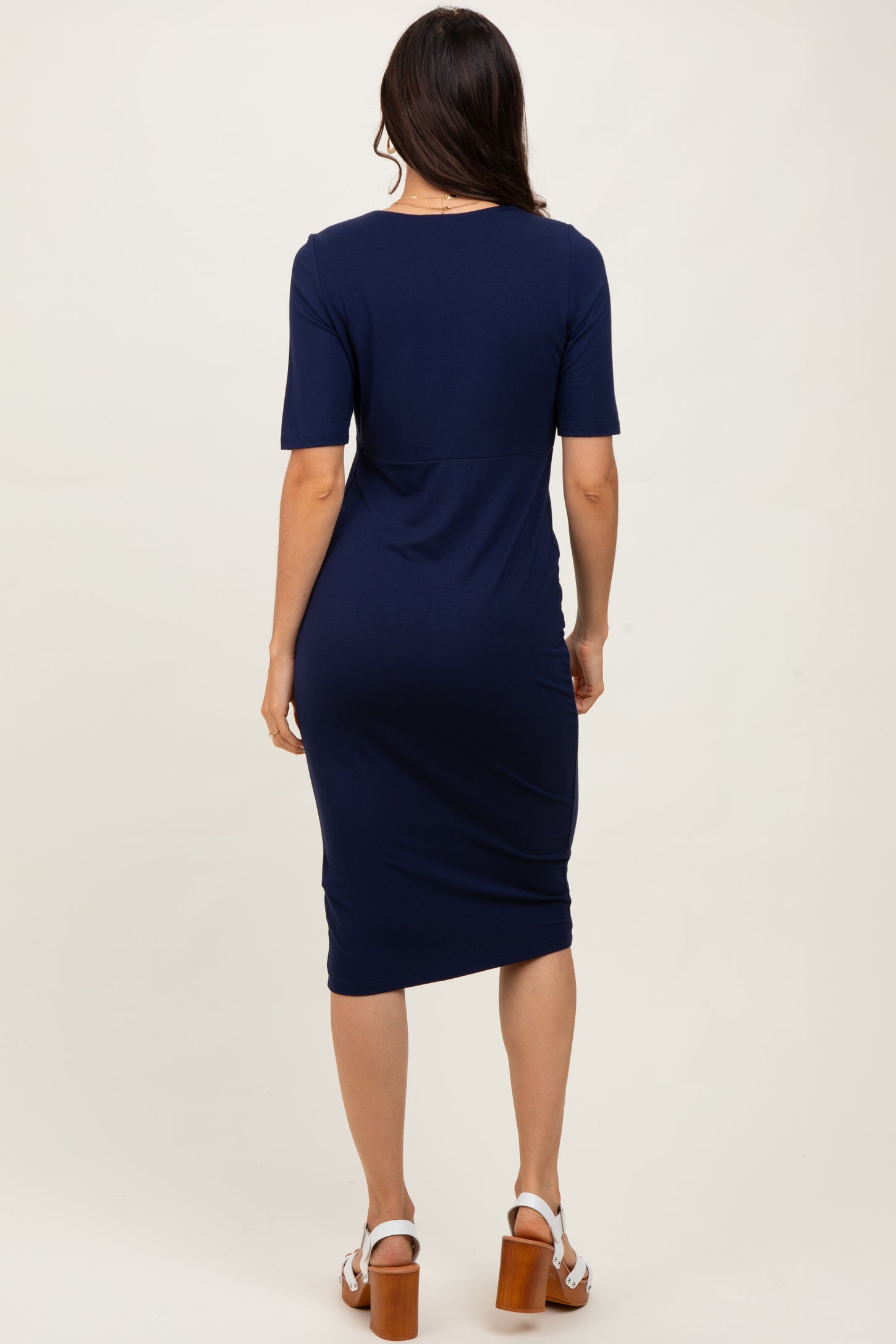 navy blue wrap midi dress Umgee Wrap Midi Dress Navy