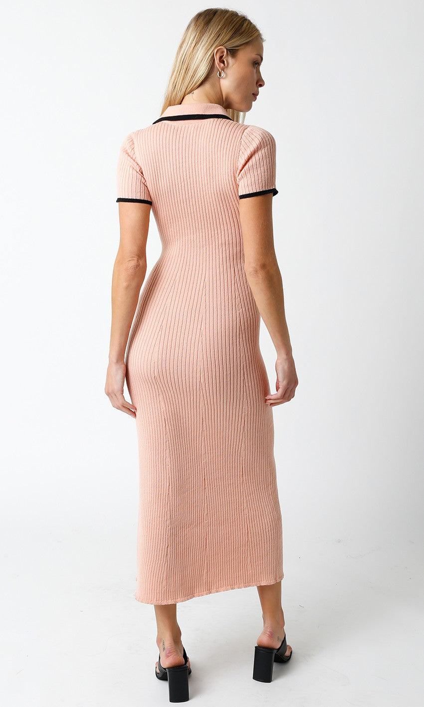 peach knit dress Chic Peach Starfish Halter Knit Dress with Double Ruffle Hem for Beach, Weddings, and Vacations