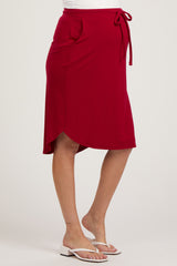 Red Maternity Skirt