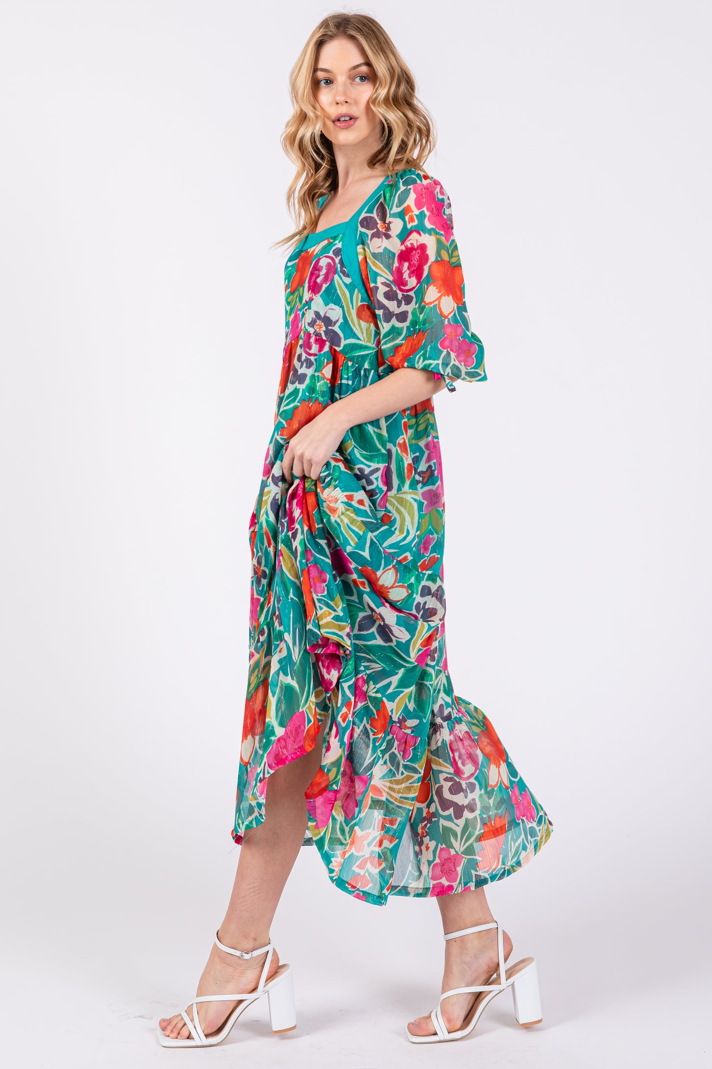 midi dress half sleeve Fantastic Fawn Half Sleeve Midi Dress