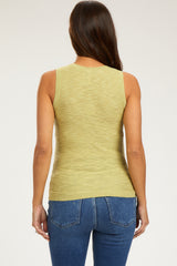 Lime Knit Sleeveless Maternity Top