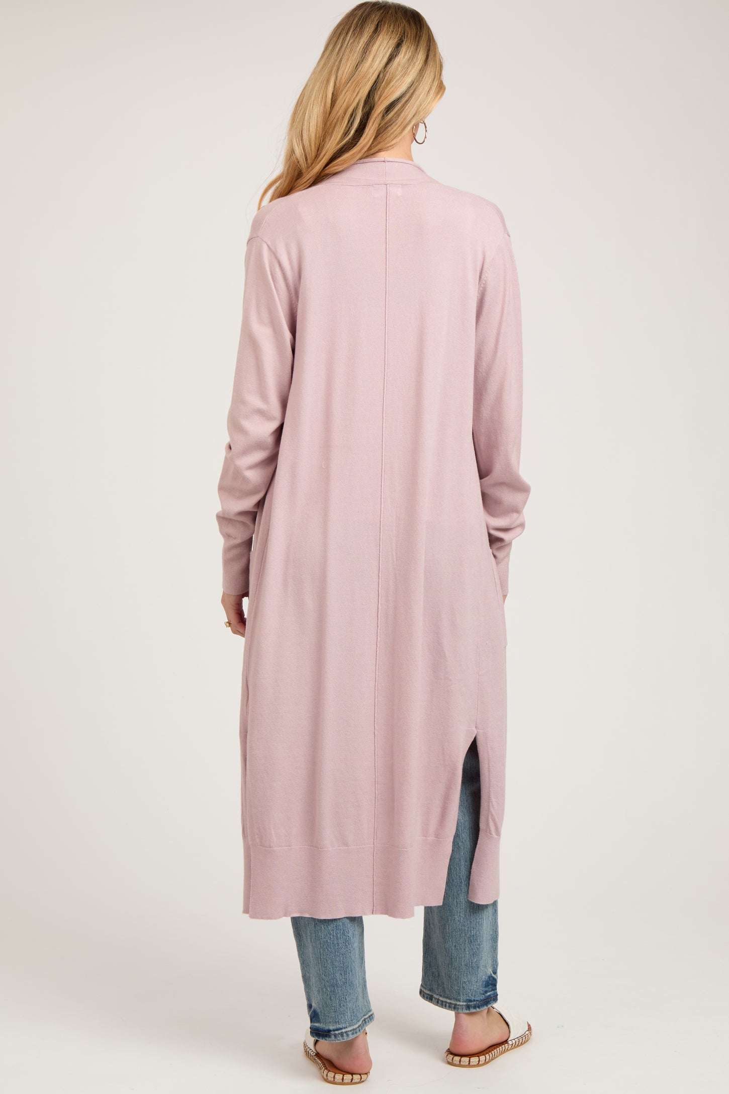 Light Pink Long Maternity Cardigan PinkBlush Light Pink Long Maternity Cardigan PinkBlush