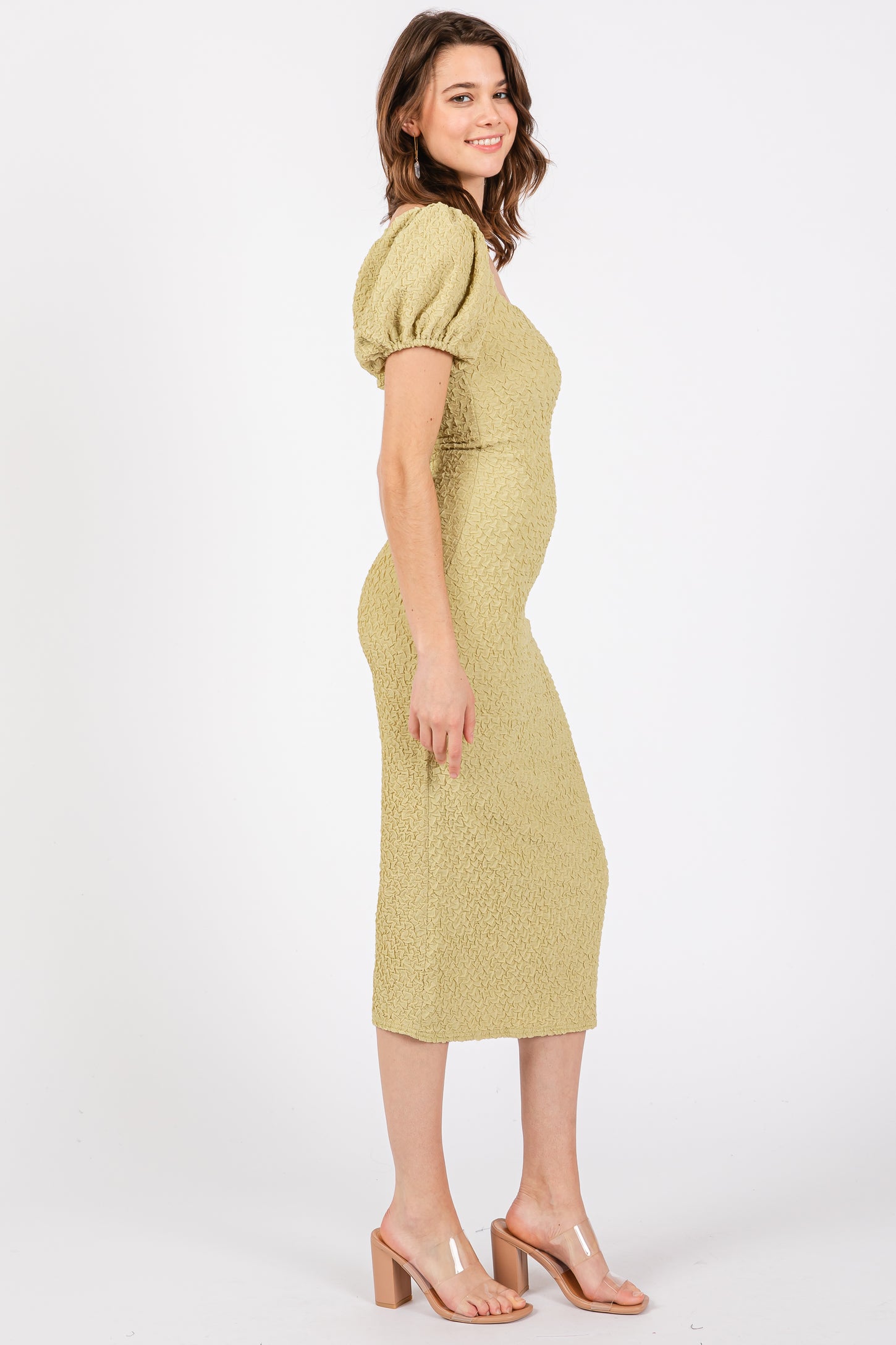 popcorn midi dress Braless Popcorn Midi Dress Urban Planet