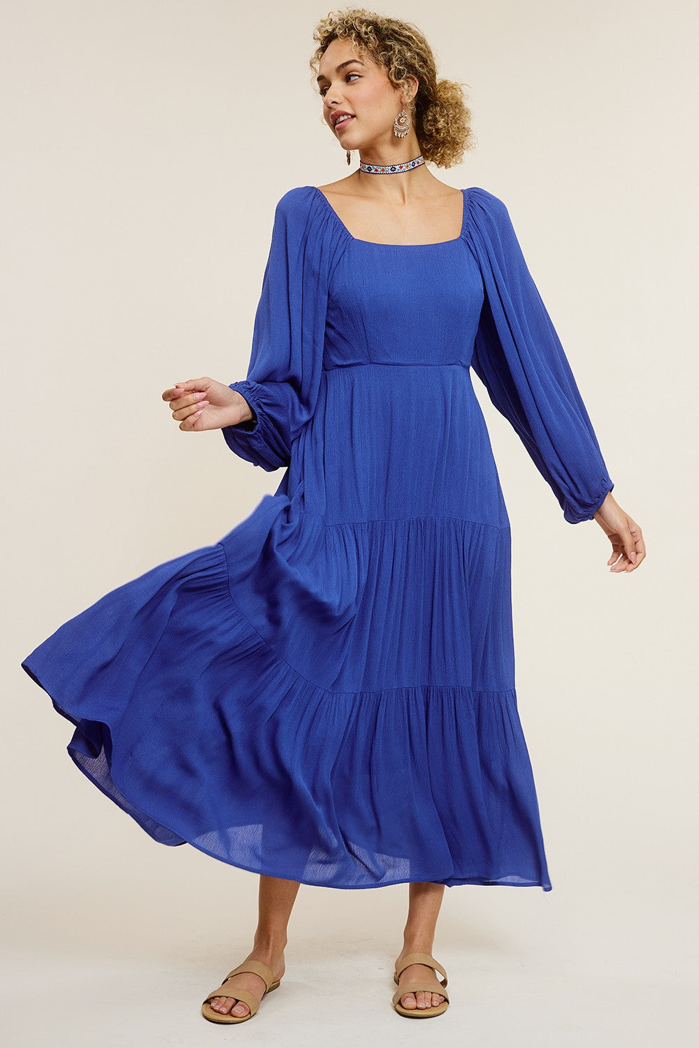 chinese dress ladies Modal Long Sleeve Shapewear Midi Dress | Tummy Control main image 1