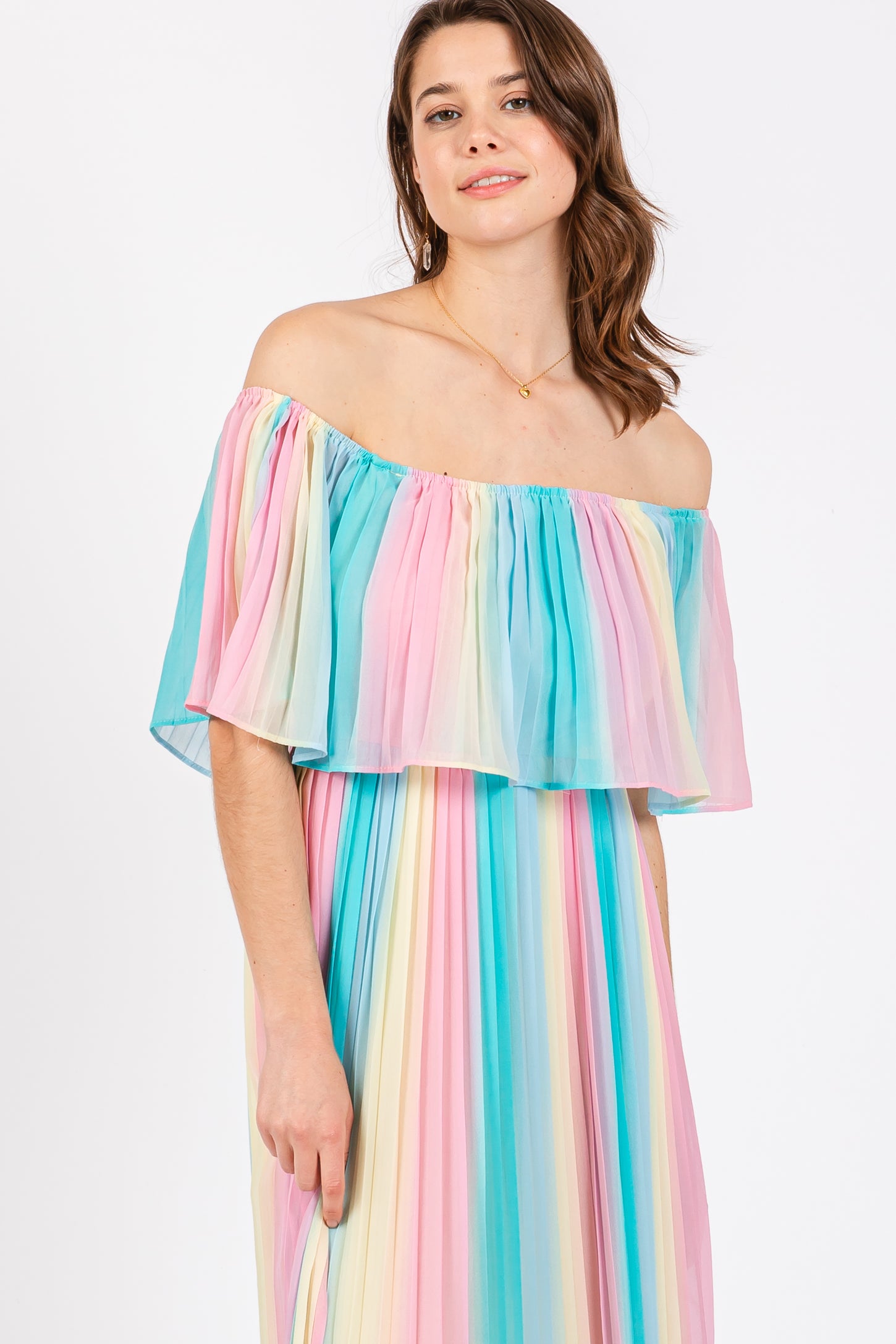 multicolor off the shoulder dress Mallory The Label Multicolor floral Club Colada off-shoulder maxi dress < Dresses - Greek Dresses, Top designer brands