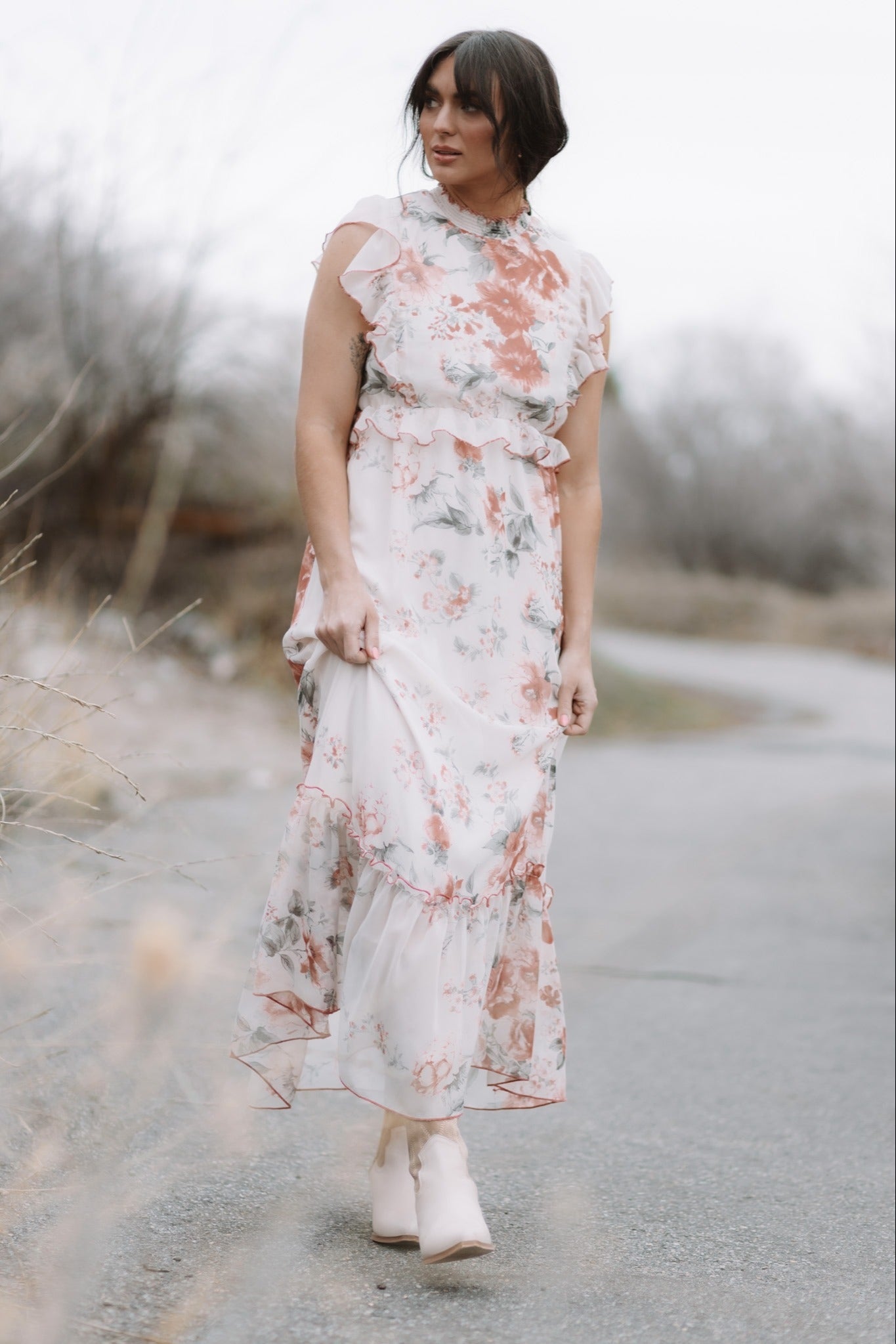 Peach Floral Maxi Dress – PinkBlush Peach Floral Maxi Dress – PinkBlush