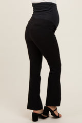 Black Slim Fit Maternity Trousers