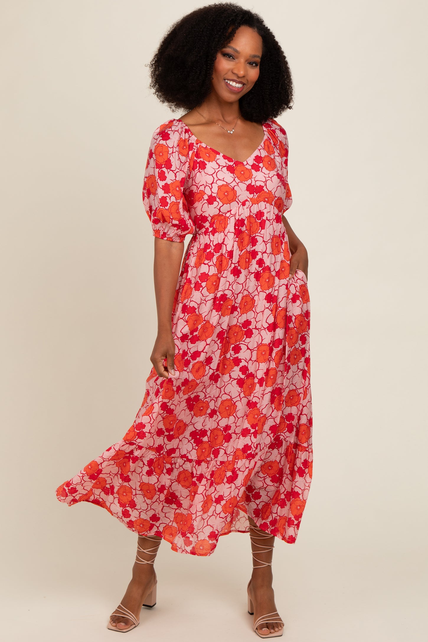 plus size pink floral midi dress Plus Size Casual Summer Dresses Easter Mothers Day Midi Blush Pink Short Sleeve A Line Tiered Smocked Lace Dress 2024 at Amazon Women's Clothing store