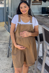 Mocha Maternity Overalls