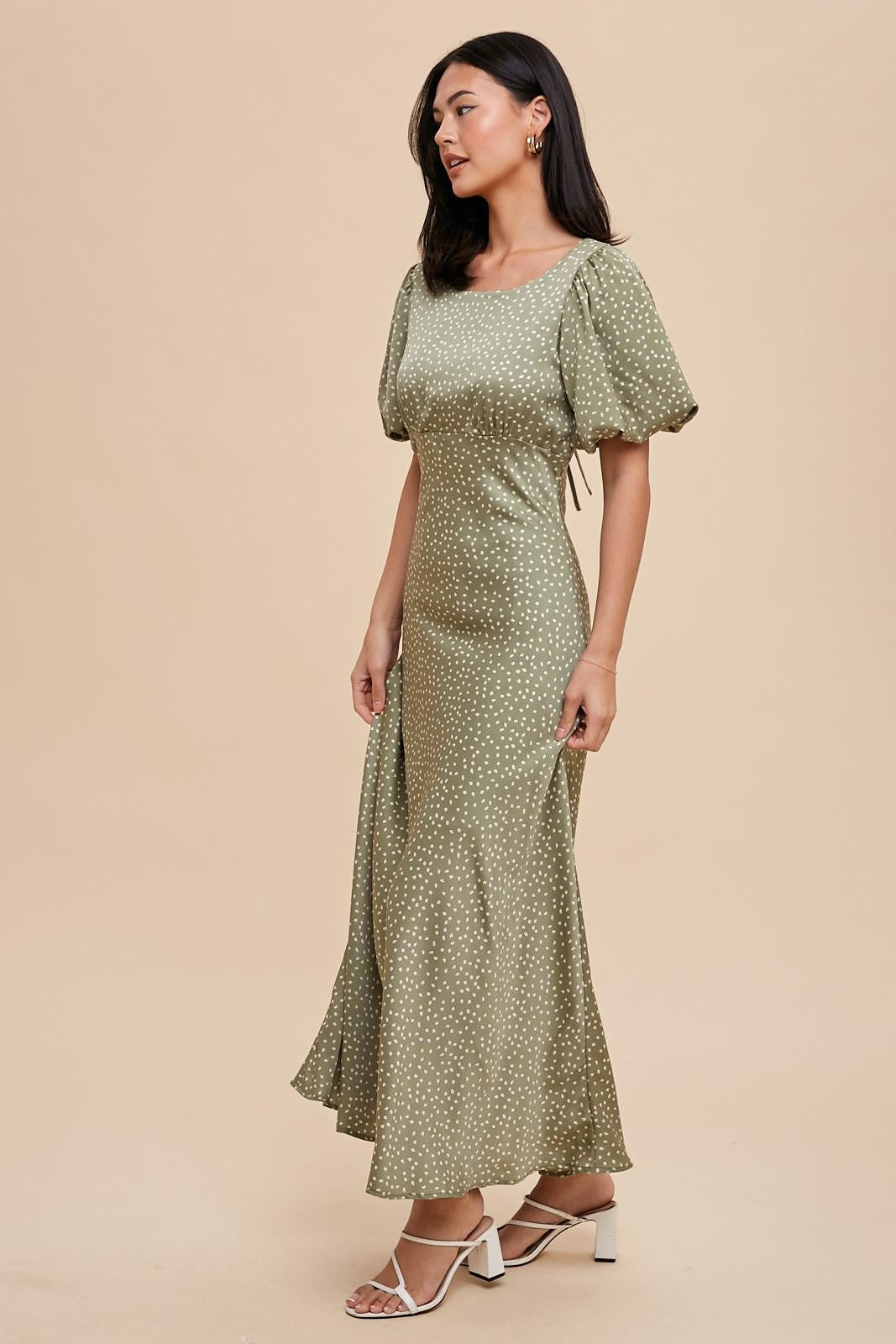 Eucalyptus Puff Sleeve Dress PinkBlush Eucalyptus Puff Sleeve Dress PinkBlush