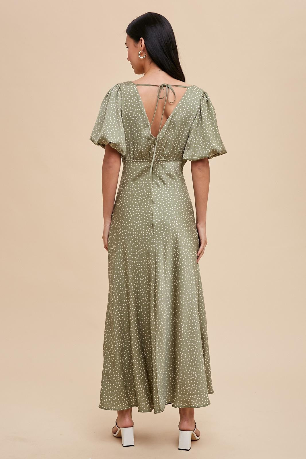 Eucalyptus Puff Sleeve Dress PinkBlush Eucalyptus Puff Sleeve Dress PinkBlush