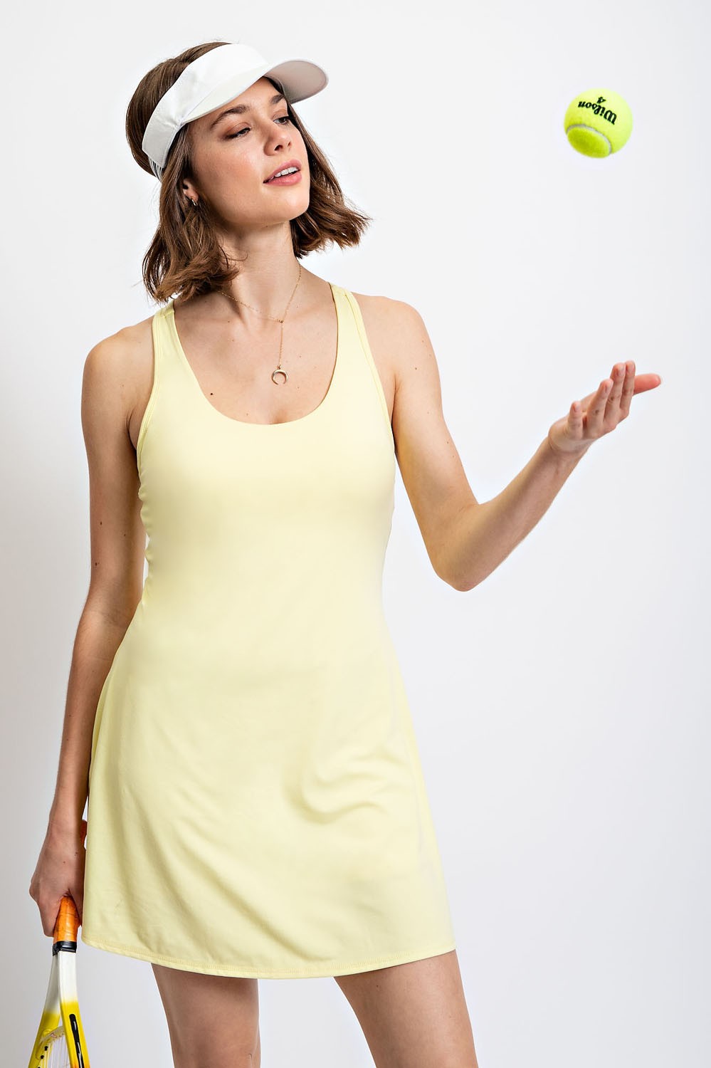 Yellow Tennis Racerback Romper Dress – PinkBlush