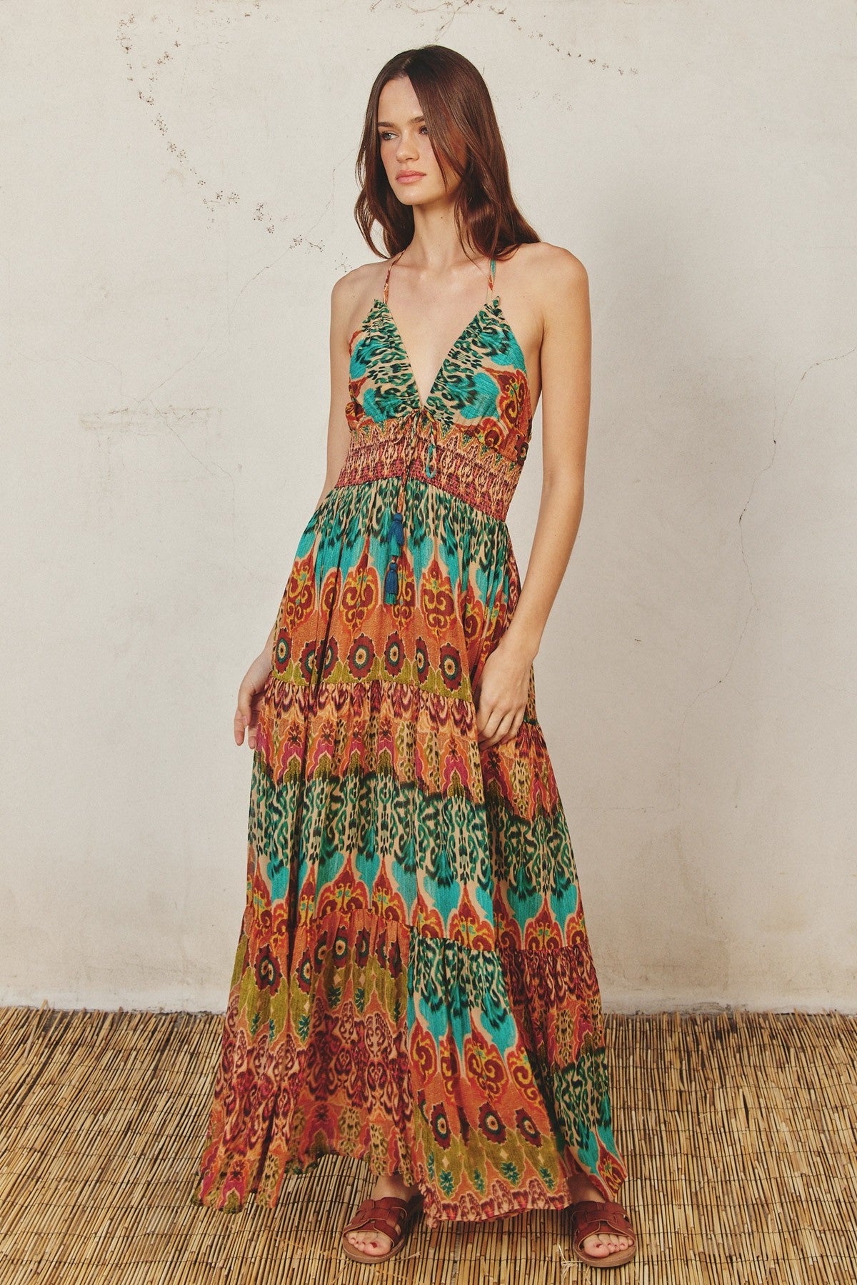slim fit dress slacks Emerald Dazzle Sequin Maxi Dress Green Xs Factory Direct main image 1