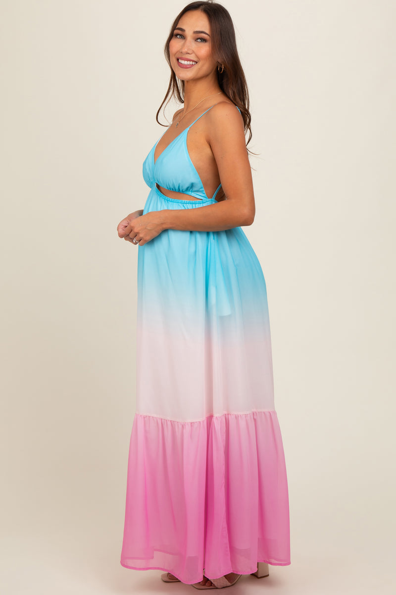 Maternity Color Multi Color Ombre Sleeveless Maternity Dress – PinkBlush