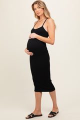 Black Racerback Maternity Dress