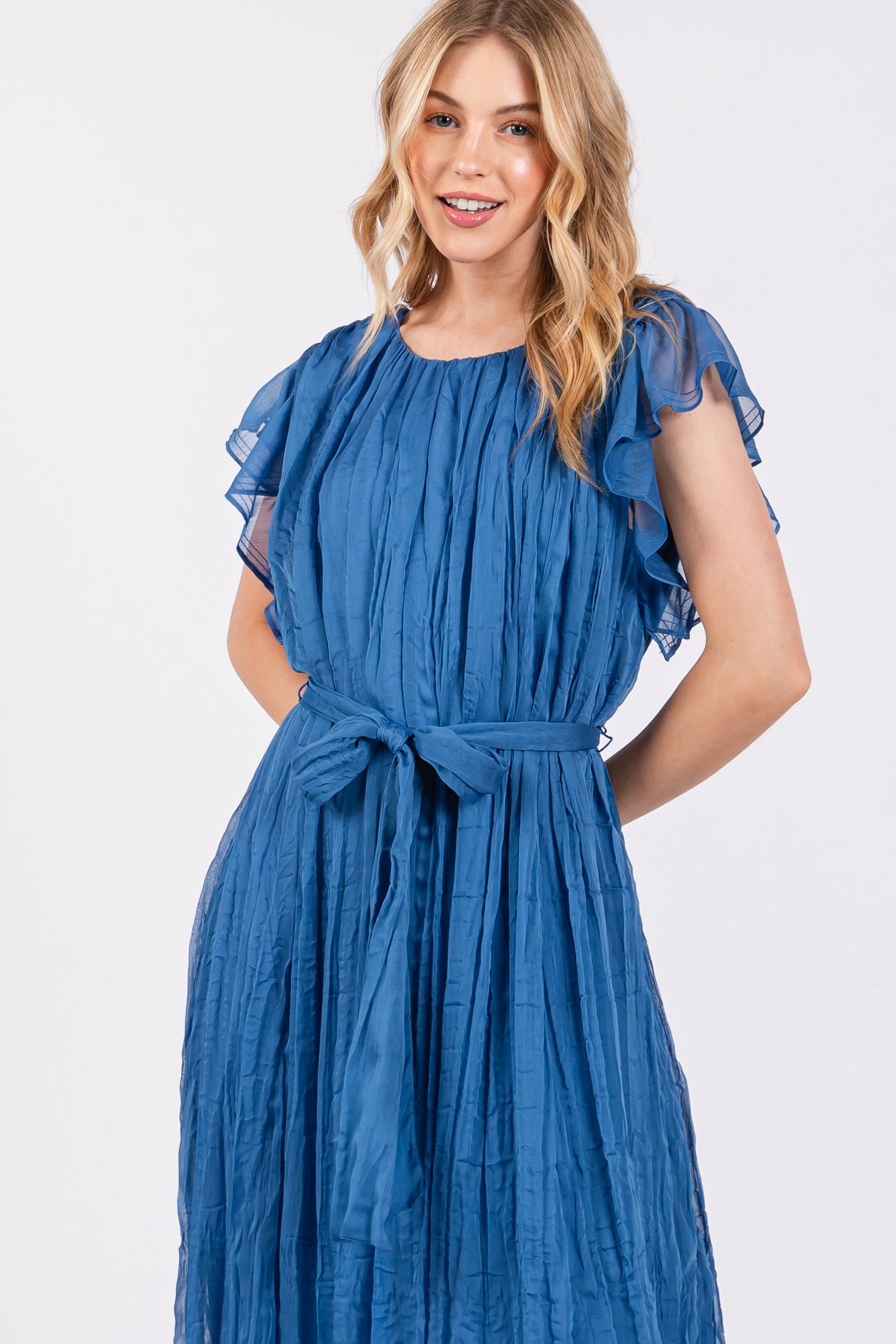 short crinkle dress Z SUPPLY Women's New Light Crinkle Mini Dress, Hamptons Blue
