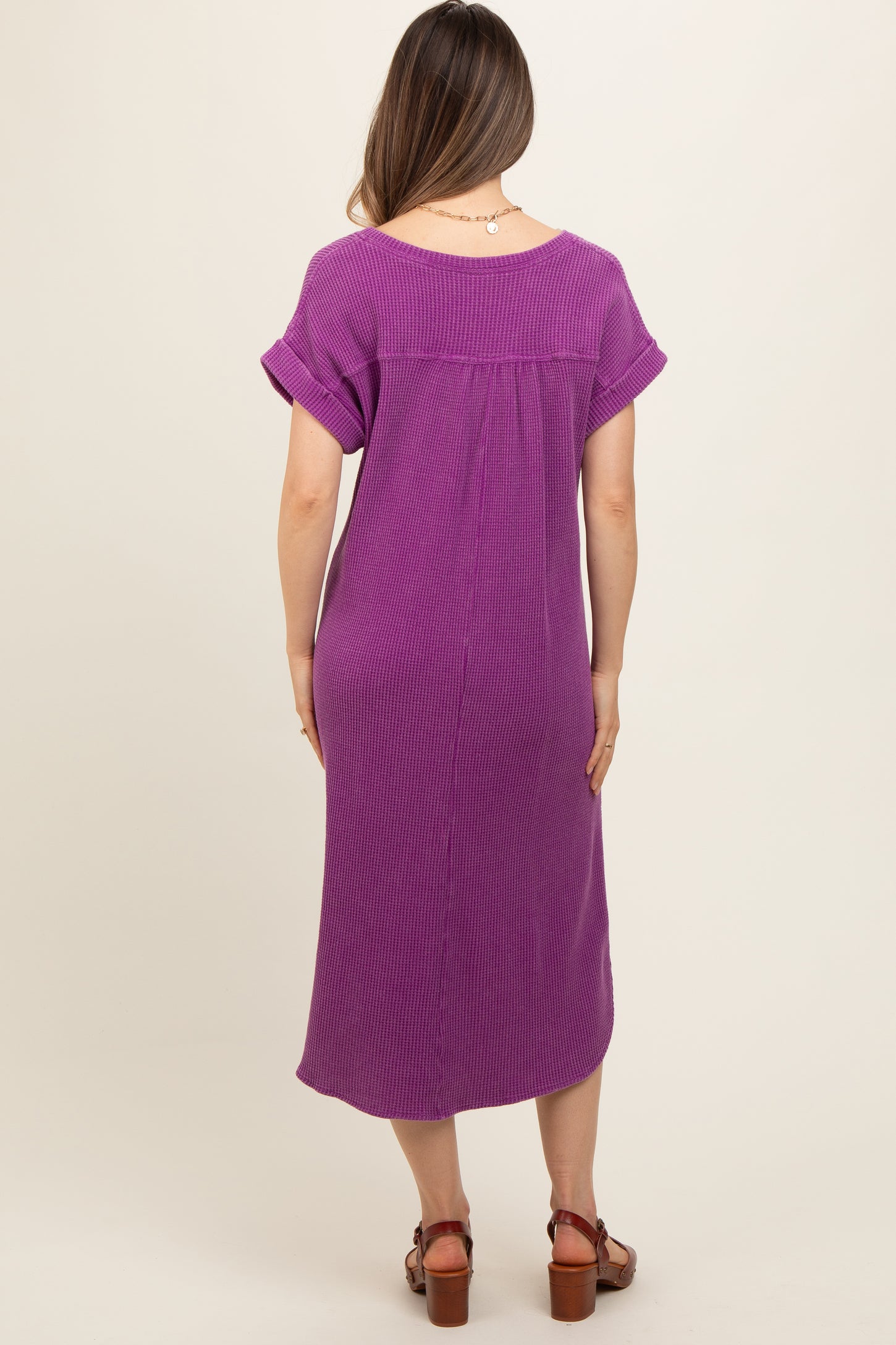 short purple maternity dress THDHVS Maternity Dress Summer,Maternity Dress for Baby Shower,Woman' Fashion Print Pleated Maternity Skirt Short Sleeve Round Neck Mid Calf Dress Purple S