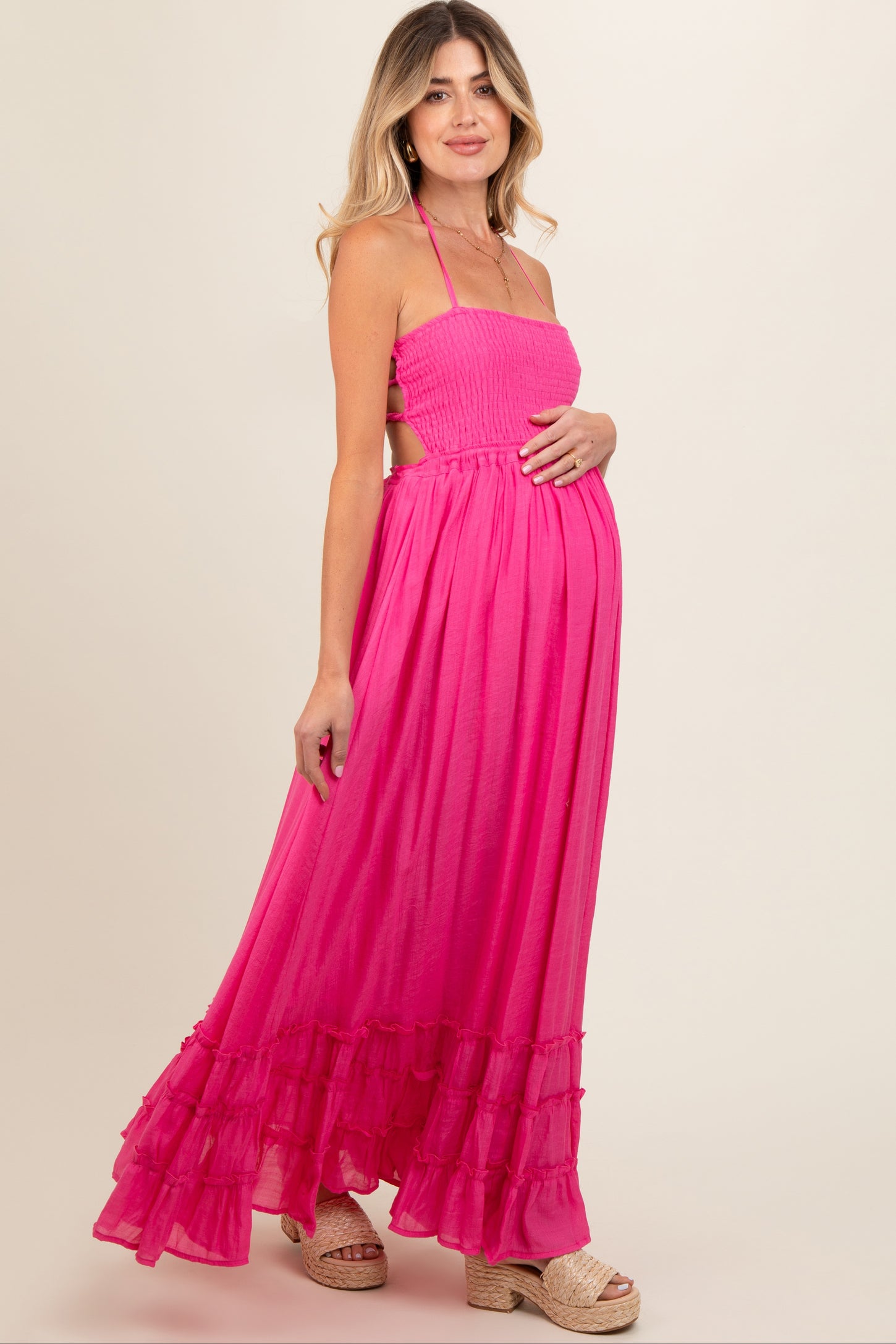 Pinkblush Smocked Halter Maternity Maxi Dress Layering PinkBlush Smocked Halter Maternity Maxi Dress | Flowy, Bump-Friendly Dress For Pregnancy & Beyond Jessica Simpson Maternity Maxi Dress Pinkblush Smocked Halter Maternity Maxi Dress Layering PinkBlush Smocked Halter Maternity Maxi Dress | Flowy, Bump-Friendly Dress For Pregnancy & Beyond Jessica Simpson Maternity Maxi Dress