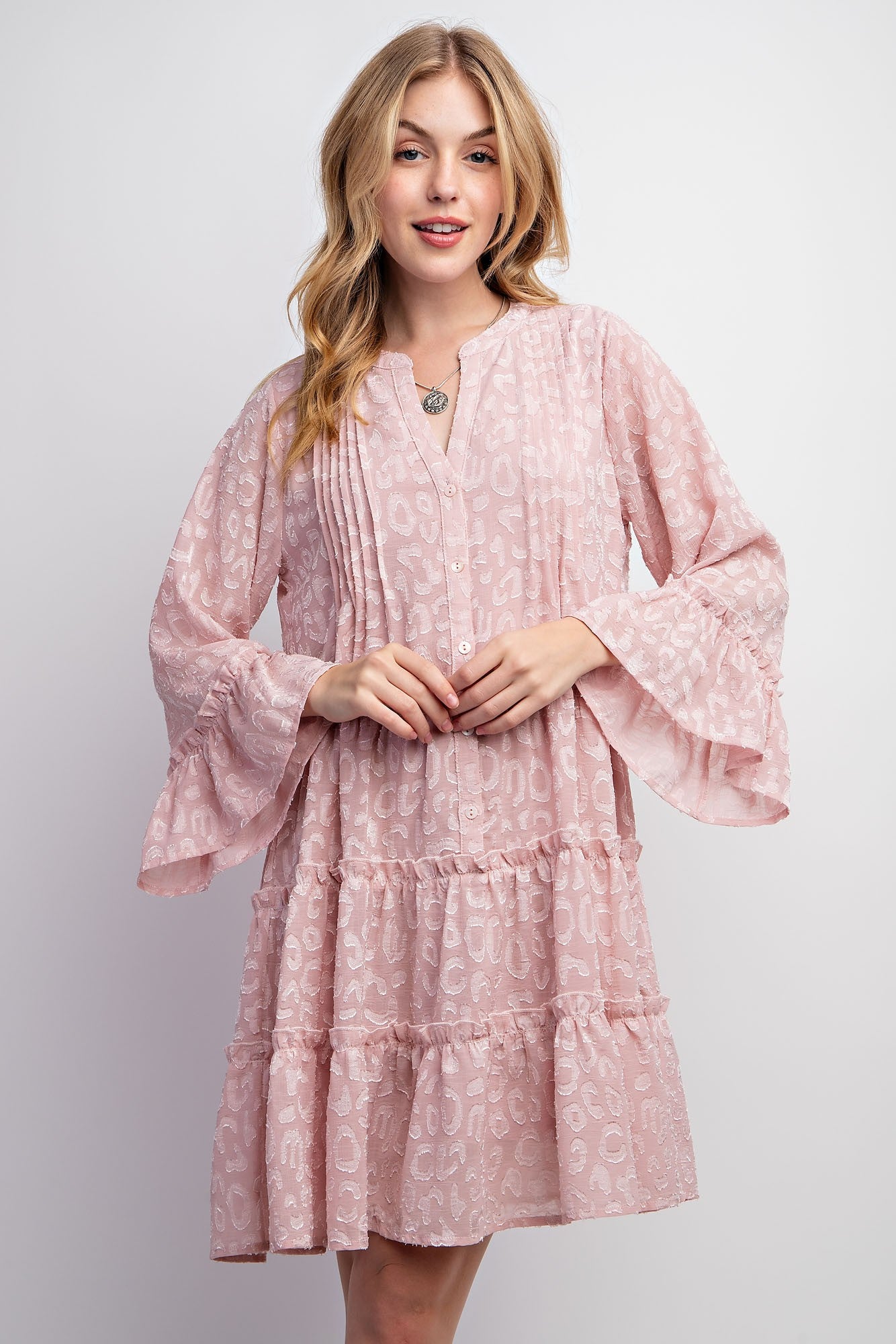 chiffon button down dress Floral Chiffon Button-front High-low Midi Dress Small