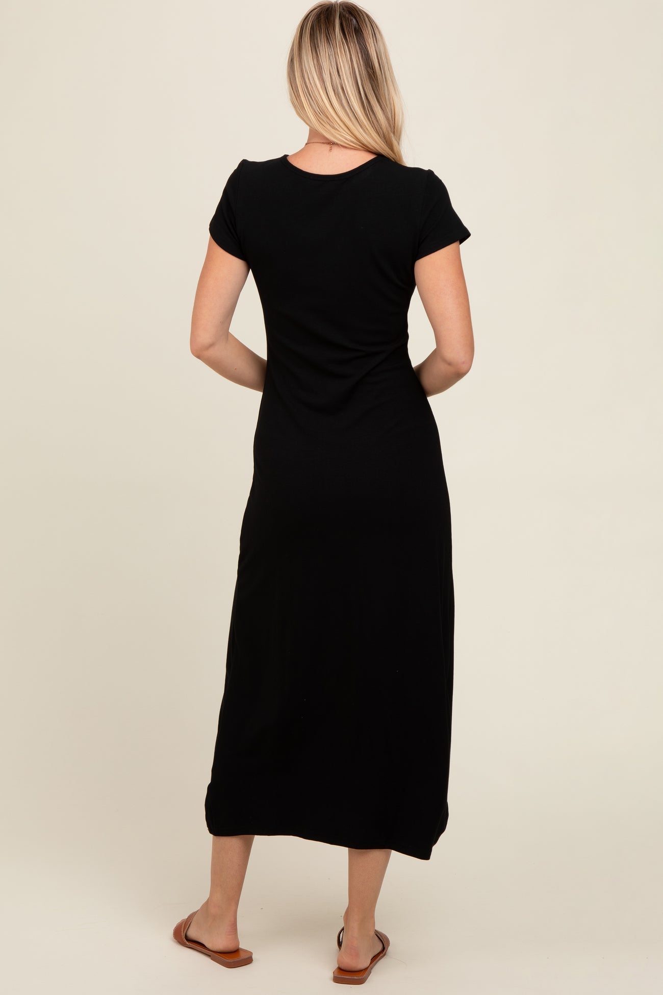 Black Short Sleeve Midi T-Shirt Dress – PinkBlush Black Short Sleeve Midi T-Shirt Dress – PinkBlush