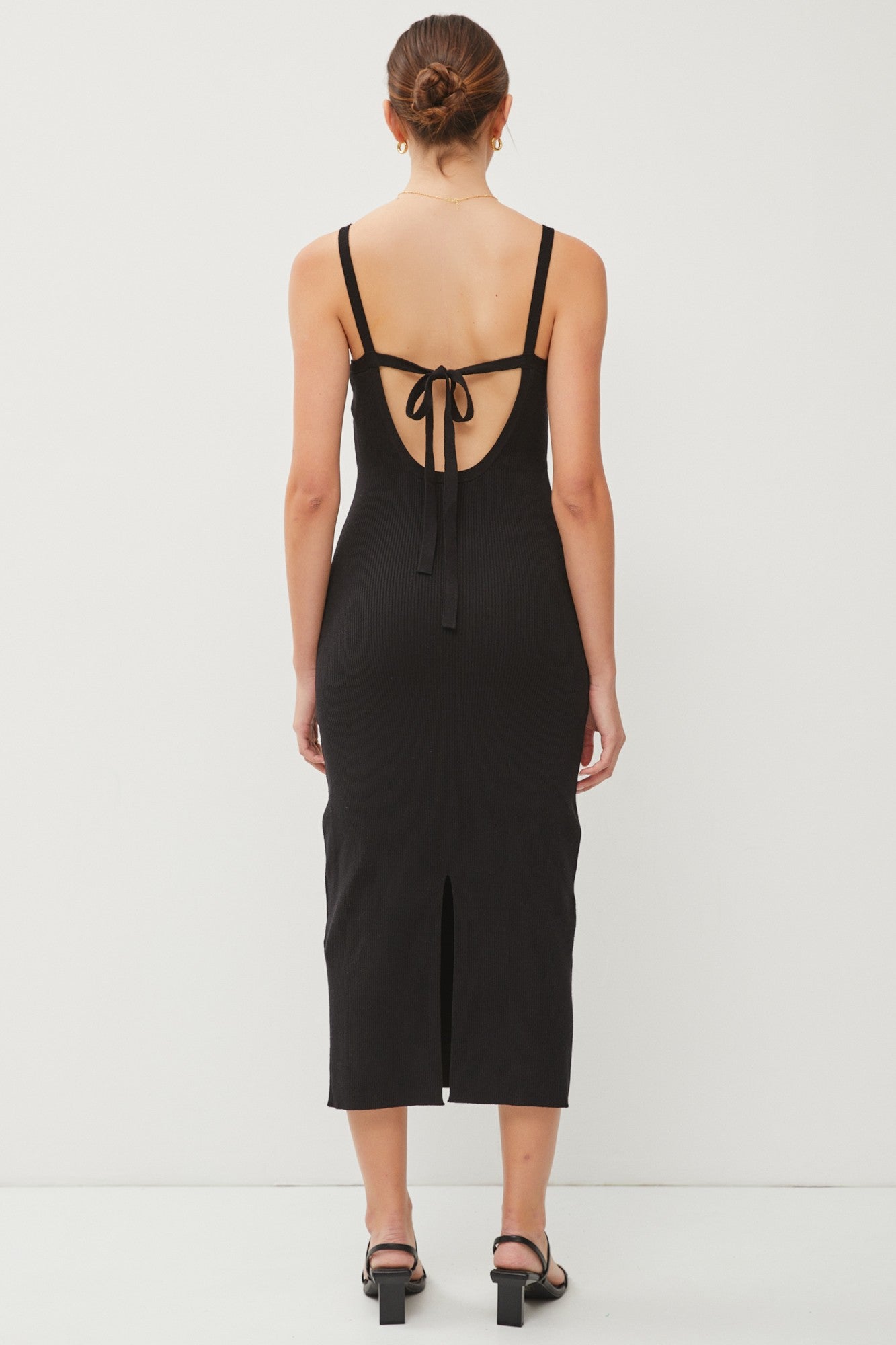 open tie back midi dress Eva Tie Back Midi Dress