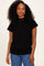 Black Mock Neck Knit Top