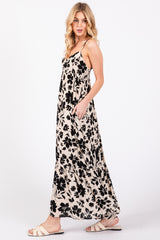 Black Floral Maxi Dress