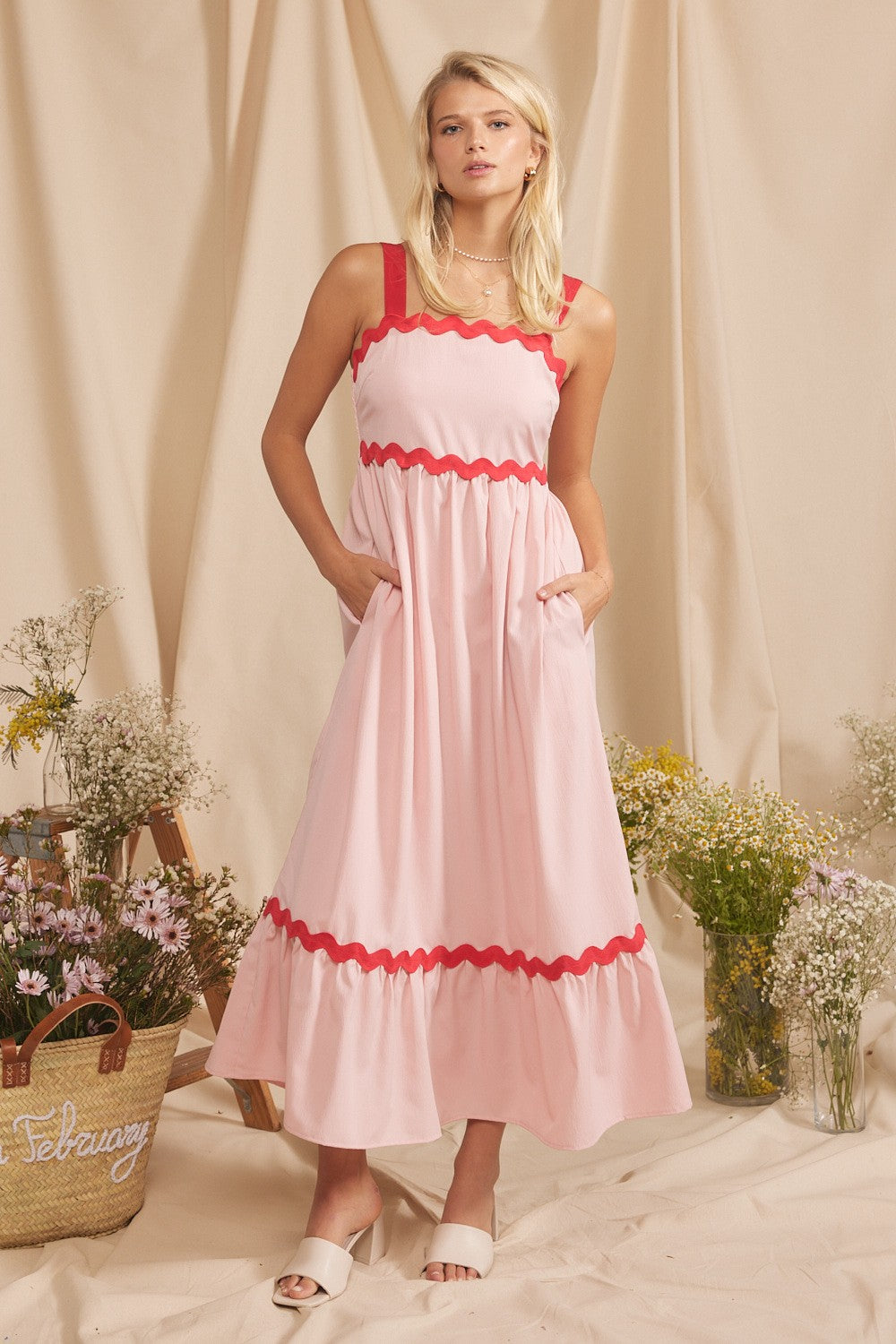 pink contrast dress Strappy Contrast Lace Cup Maxi Dress In Pink Slinky | EGO US