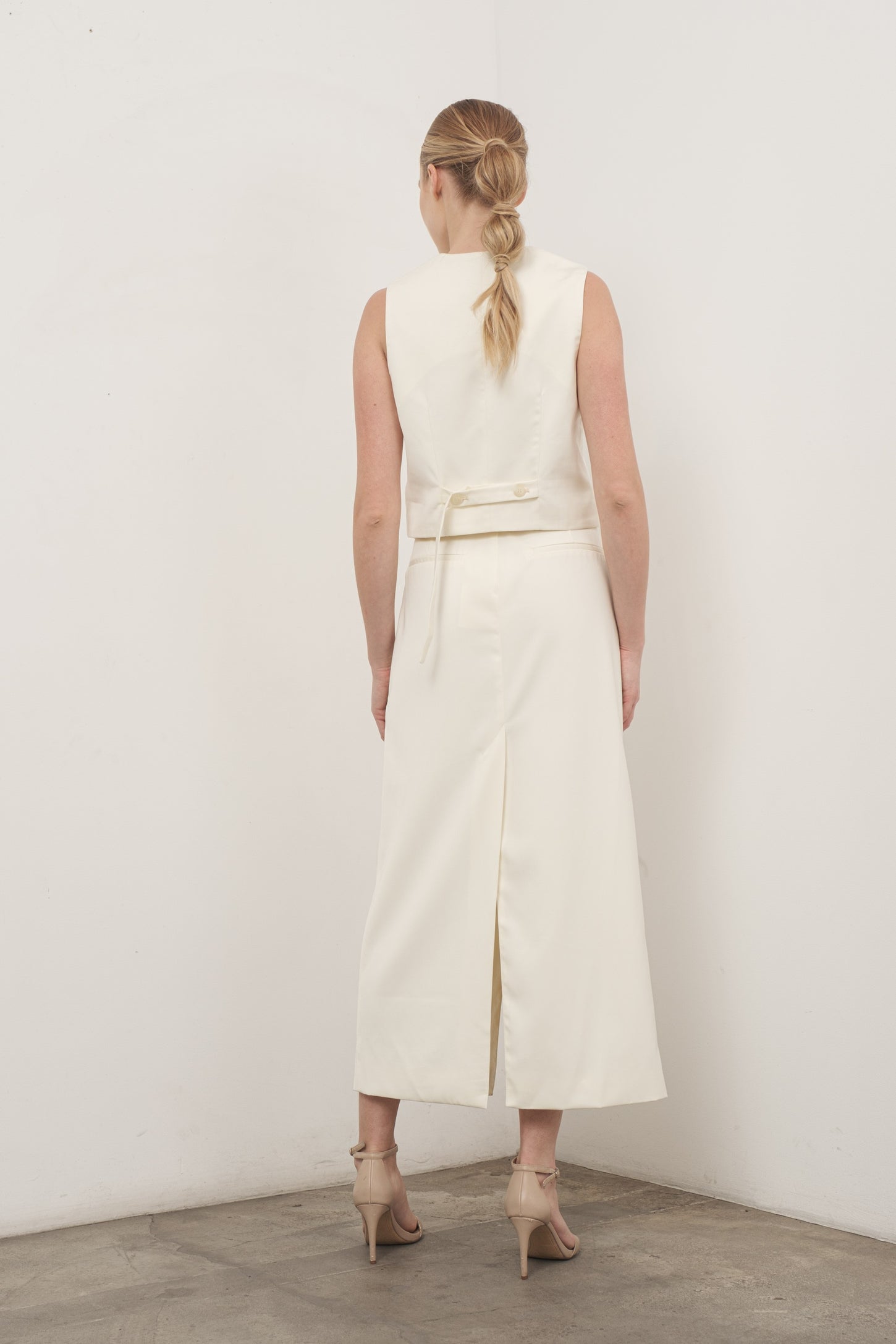 cream vest dress Women's Cream A-Line Vest Dress