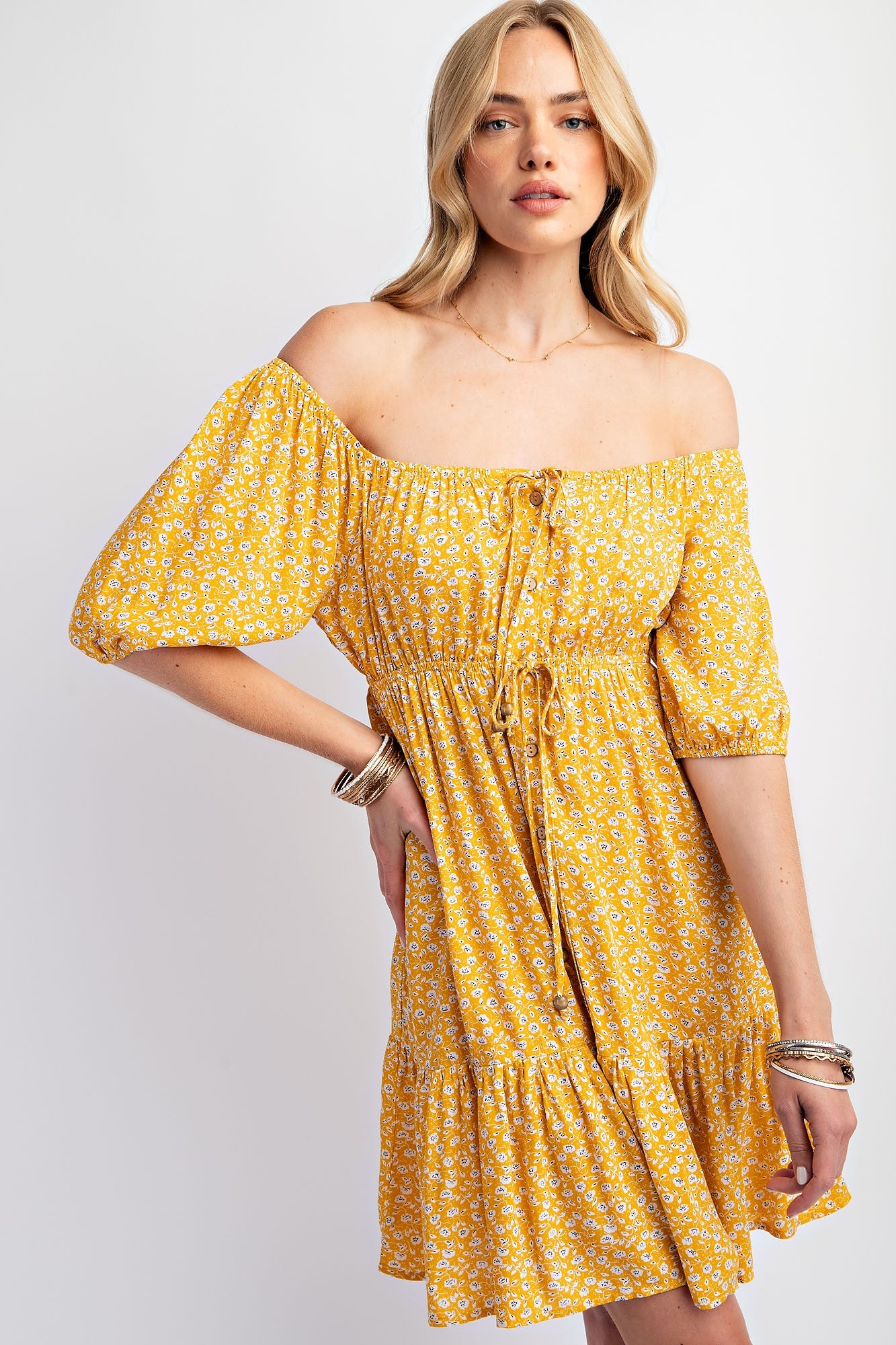 slim fit dress slacks Celine 1990s Mustard Yellow Cotton Denim Button-Up Dress – Featherstone  Vintage main image 1