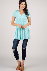 PinkBlush Mint Draped Front Nursing Top