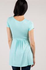 PinkBlush Mint Draped Front Nursing Top