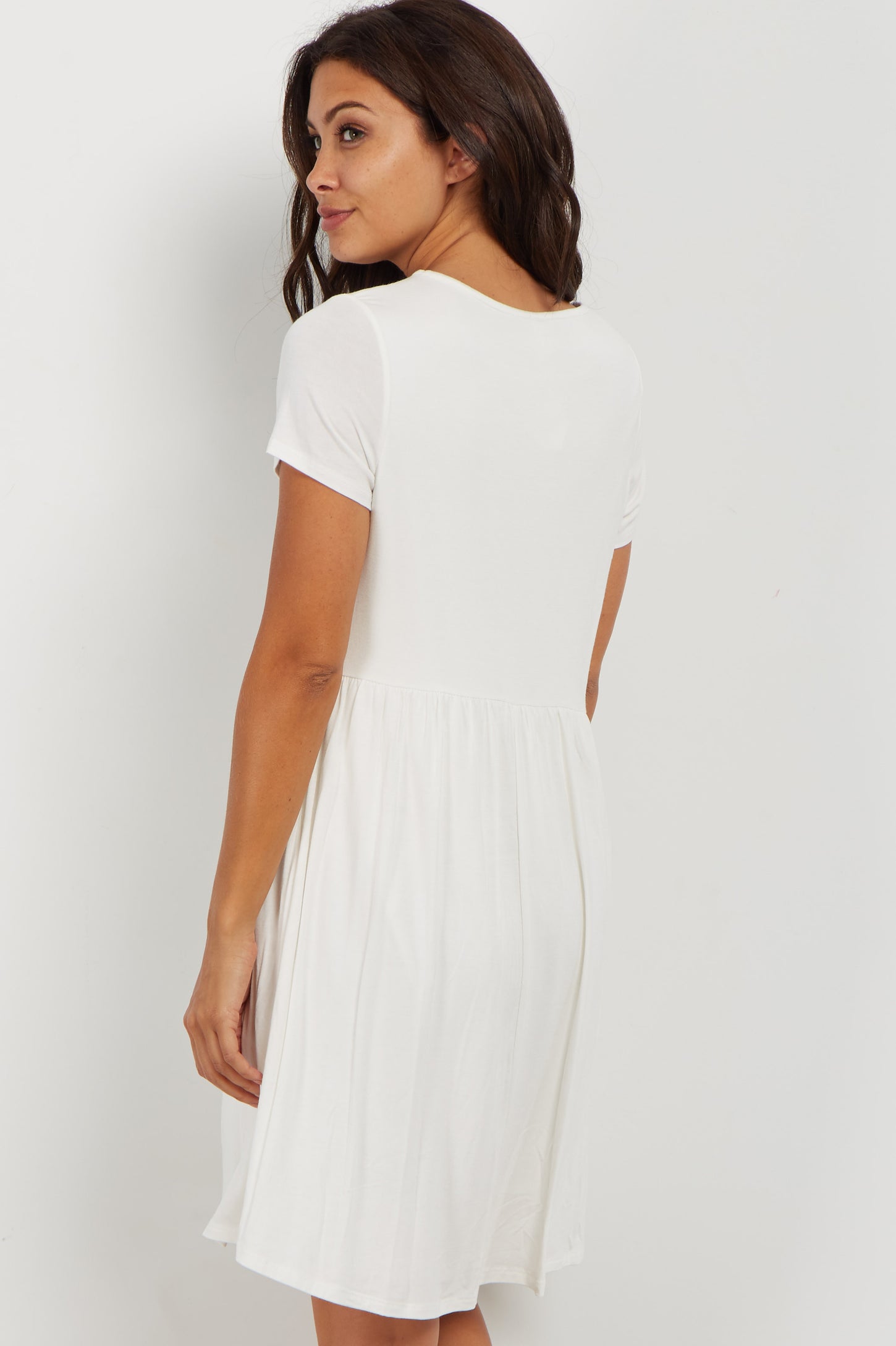 crochet trim shift dress Crochet Trim Shift Dress Slate / X-Large