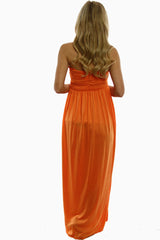 Orange Maxi Maternity Dress
