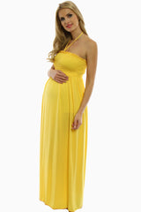 Yellow Maxi Maternity Dress