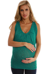 Aqua Green Knit Maternity Tank Top