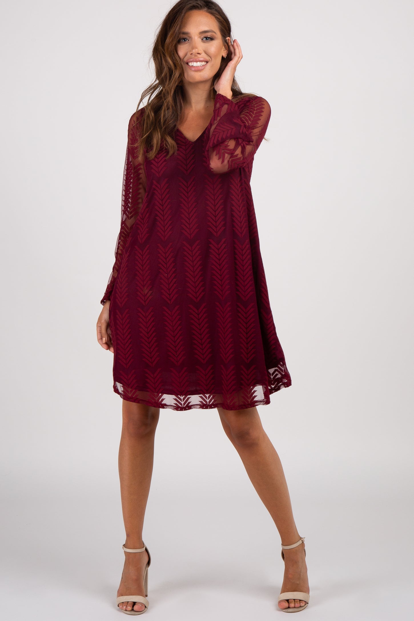 burgundy chevron dress Chevron Sequin Belted Mini Dress