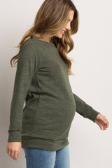 Olive Basic Maternity Sweater